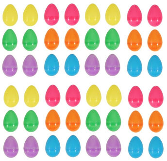 Henbrandt surprise paaseieren - 36x stuks - multi-kleuren - kunststof - 6 cm - zelf vullen