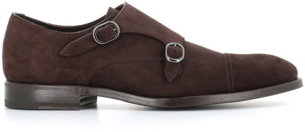 Henderson Bruine platte schoenen met dubbele gesp Henderson , Brown , Heren - 45 Eu,44 EU