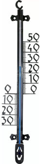 hendrik jan Buitenthermometer - kunststof - 26 cm - zwart