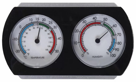 hendrik jan Luchtvochtigheidsmeter/thermometer - kunststof - 9 cm