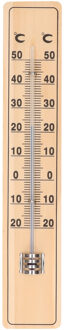 hendrik jan Thermometer - buiten - beukenhout - 20 cm - Buitenthermometers Bruin