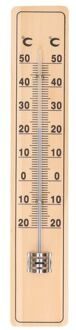 hendrik jan Thermometer buiten - beukenhout - 20 cm - Buitenthermometers Bruin