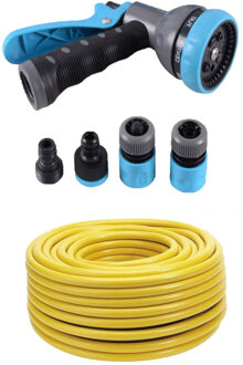 hendrik jan Tuinslang 25 meter - anti knik - 13mm - met koppelstukken/spuitstuk set - Tuinslangen Geel