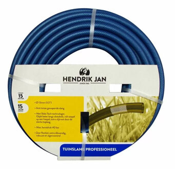 hendrik jan tuinslang professioneel 1/2 (13mm) - 15 meter Blauw