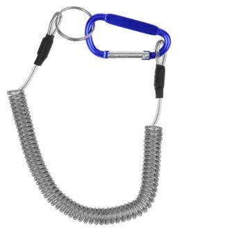 Hengel Hengel Lanyards Varen Touwen Opgerolde Fish Gemiste Touw Beschermende Staal Touw Lijn Visgerei Accessoires Blauw
