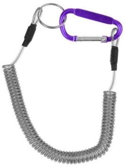 Hengel Hengel Lanyards Varen Touwen Opgerolde Fish Gemiste Touw Beschermende Staal Touw Lijn Visgerei Accessoires Paars