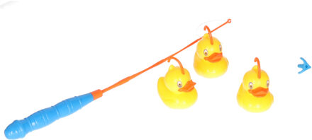 Hengelspel/eendjes vangen - groen - kermis spel - voor kinderen - bad eendjes - bad speelgoed