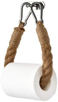 Hennep Touw Toiletpapier Handdoek Dispenser Houten Papierrol Houder Voor Badkamer Contact Papier Houder Huishouden Opbergrek # T1p