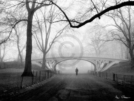 Henri Silberman - Gothic Bridge, Central Park Nyc Kunstdruk 80x60cm