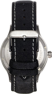 Henry automatisch met canvas bedekt horloge met leren band en datum Blauw