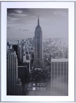 Henzo Fotolijst - Manhattan - Fotomaat 60x80 cm - Zilver