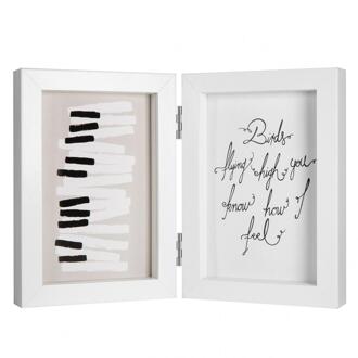 Henzo Fotolijst piano tweeluik 10x15cm wit