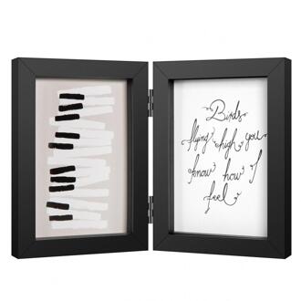 Henzo Fotolijst piano tweeluik 10x15cm zwart
