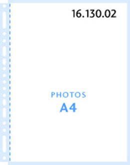 Henzo Fototassen - 10 stuks insteekhoes voor 20 foto's - Formaat A4 - Wit semitransparant