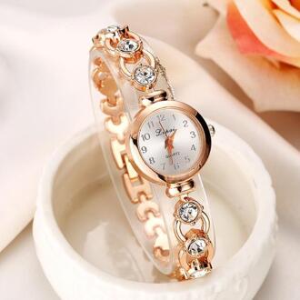 Heouty Retro Armband Horloges Vrouwen Mooie Bruiloft Quartz Horloges Strass Delicate Vrouwelijke Horloges C1 GD