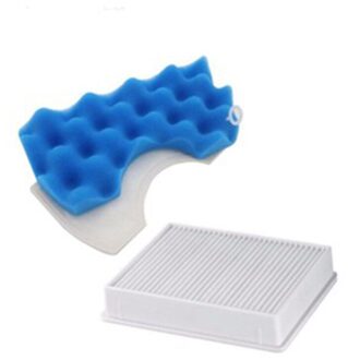 Hepa Katoen Filter 1 Set Spons Filter + 1 Set Stof Hepa Filter Voor Samsung DJ63-00669A DJ97-01040C SC65 SC66 Vacuüm cleaner Onderdelen 1 reeks