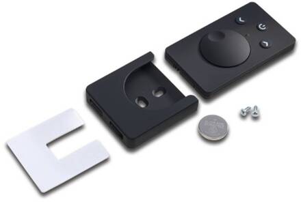 Hera Dynamische afstandsbediening, zwart, dimmer CCT wandhouder