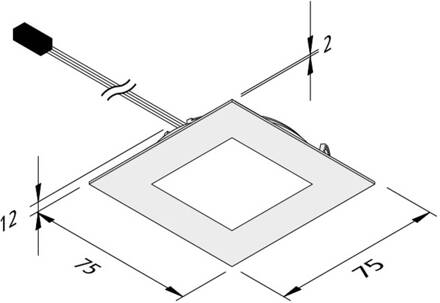 Hera LED meubelverlichting Dynamic FAQ 68 staal 3W CCT roestvrij staal, opaal