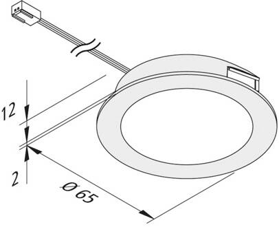 Hera LED meubelverlichting FAR 58 staal 3x-set 3W 4000K roestvrij staal, opaal