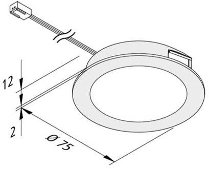Hera LED meubelverlichting FAR 68 5/set staal 4W 940 roestvrij staal, opaal