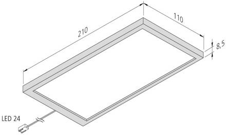 Hera LED meubelverlichting Sky 3-delige set 4.000K roestvrij staal