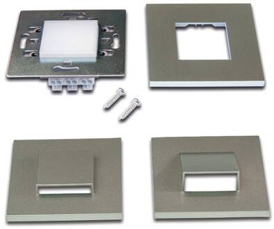 Hera LED wand inbouwlamp 1.8W roestvrijstalen look