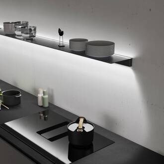 Hera LED wandlamp Intero-Line, zwart, 120 cm, aluminium, CCT up/down