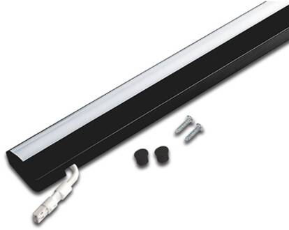 Hera ModuLite F LED meubelverlichting, zwart, 90 cm, 3.000 K, aluminium