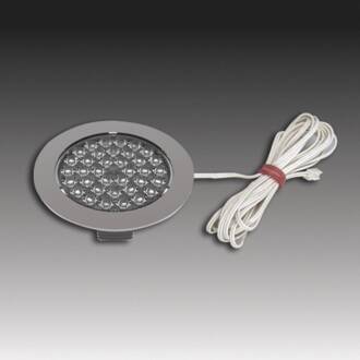 Hera R 68-LED inbouwlamp in roestvrijstalen look roestvrij staal, helder