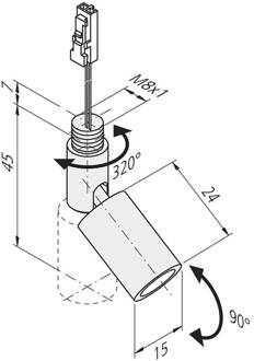 Hera Spot LED Point alu geëloxeerd, 4.000 K geanodiseerd aluminium