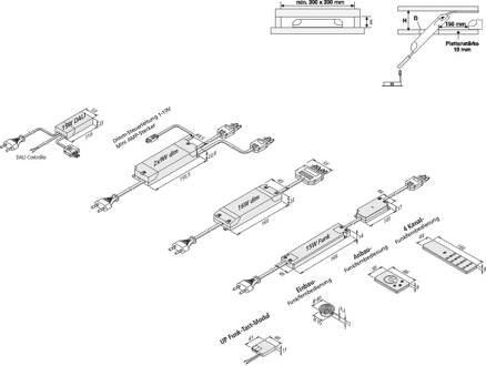 Hera Transformator LED 350mA/16W met 3voudig-verdeler wit