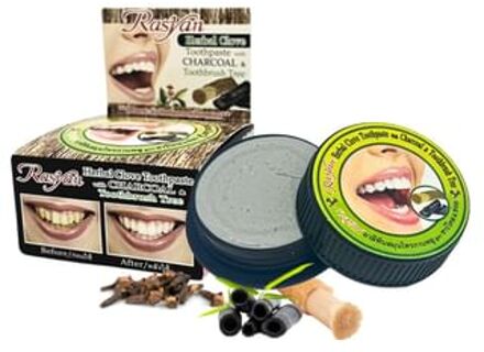 Herbal Clove Toothpaste with Charcoal & Toothbrush Tree 25g