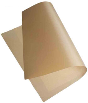 Herbruikbare Bakken Mat Hittebestendig Teflon Vel Gebak Bakken Oliepapier Hittebestendig Pad non-stick voor Outdoor BBQ 60x40cm bruin