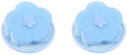 Herbruikbare Bont Lint Haar Catcher Kleding Schoonmaken Bal Huishoudelijke Removal Drijvende Schoner Huis Wasmachine Items 2stk blauw