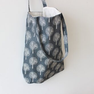 Herbruikbare Boodschappentas Eco Vrouwen Handtas Opvouwbare Strandtas Dagelijks Gebruik Schoudertas Bloem Print Casual Canvas Tote Satchel #137 zwart