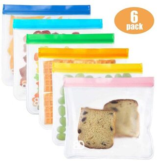 Herbruikbare Boterhamzakjes (6-Packs),Wattne Herbruikbare Kids Snack Tassen