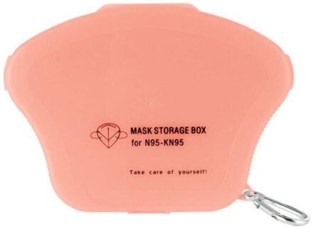 Herbruikbare Draagbare Gezichtsmasker Opbergtas Tijdelijke Opbergdoos Effen Kleur Dubbele Gesp Snap Opbergdoos 01Carabiner
