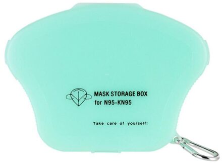 Herbruikbare Draagbare Gezichtsmasker Opbergtas Tijdelijke Opbergdoos Effen Kleur Dubbele Gesp Snap Opbergdoos 02Carabiner