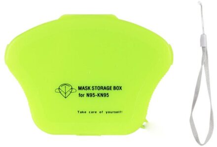 Herbruikbare Draagbare Gezichtsmasker Opbergtas Tijdelijke Opbergdoos Effen Kleur Dubbele Gesp Snap Opbergdoos 06Lanyard