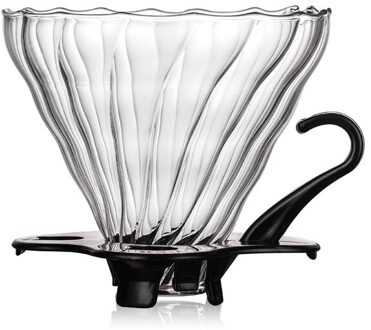 Herbruikbare Glas Koffie Filter Hittebestendige Koffie Drip Filter Praktische Kopje Koffie Filter Trechter Duurzaam Koffie Accessoire 2 people / petal