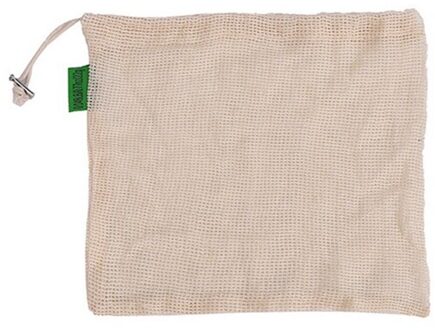 Herbruikbare Katoenen Groente Zakken Thuis Keuken Groente-en Opslag Mesh Zakken Met Trekkoord Machine Wasbare Opslag 33x28cm