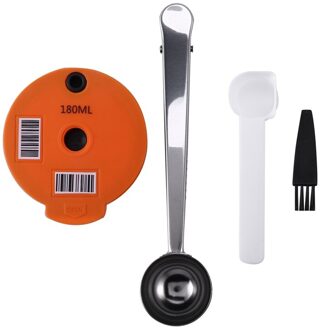 Herbruikbare Koffie Capsule Italiaanse Voor Koffie Machine Met Lepel 180ml
