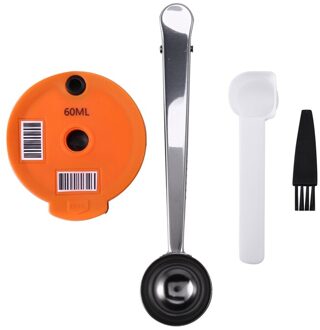 Herbruikbare Koffie Capsule Italiaanse Voor Koffie Machine Met Lepel 60ml