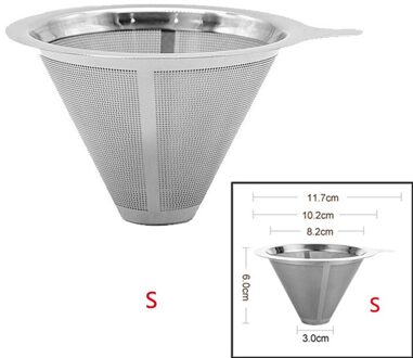 Herbruikbare Koffie Filter Rvs Houder Metalen Mesh Trechter Manden Koffie Filters Giet Over Koffie Druppelaar Maker