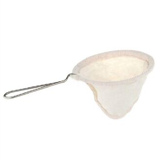 Herbruikbare Koffiefilter Zak Roestvrij Stalen Handgreep Flanellen Doek Zeef Dropping Pot Mesh Mand Gereedschap