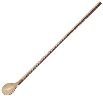 Herbruikbare Lange Stro Lepel 18/10 Roestvrij Stalen Rechte Stro Multicolor Scoop Thuis Bar Cocktail Koffie Roeren Drinken Lepel roos