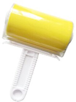 Herbruikbare Lijm Hair Remover Kleding Schoon Lint Roller Tapijt Reinigen Pluche Bont Borstel Dust Remover Cleaner geel