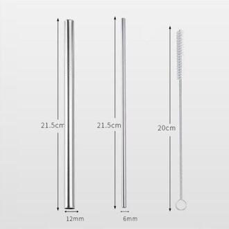 Herbruikbare Metalen Rietjes 304 Rvs Metalen Stro Met Cleaner Brush Gebogen Stro Mok Koffie Melk Thee Accessoires