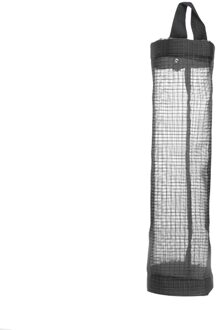 Herbruikbare Muur Mount Opknoping Houders Trashs Zakken Mesh Houder Zak Dispenser voor Keuken Organizer zwart