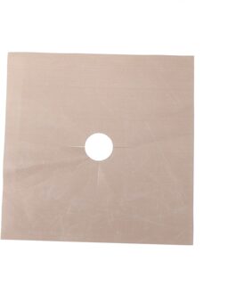 Herbruikbare Non-Stick Siliconen Vaatwasmachinebestendig Beschermende Folie Herbruikbare Aluminiumfolie Gasfornuis Protector Cover/Liner Beige